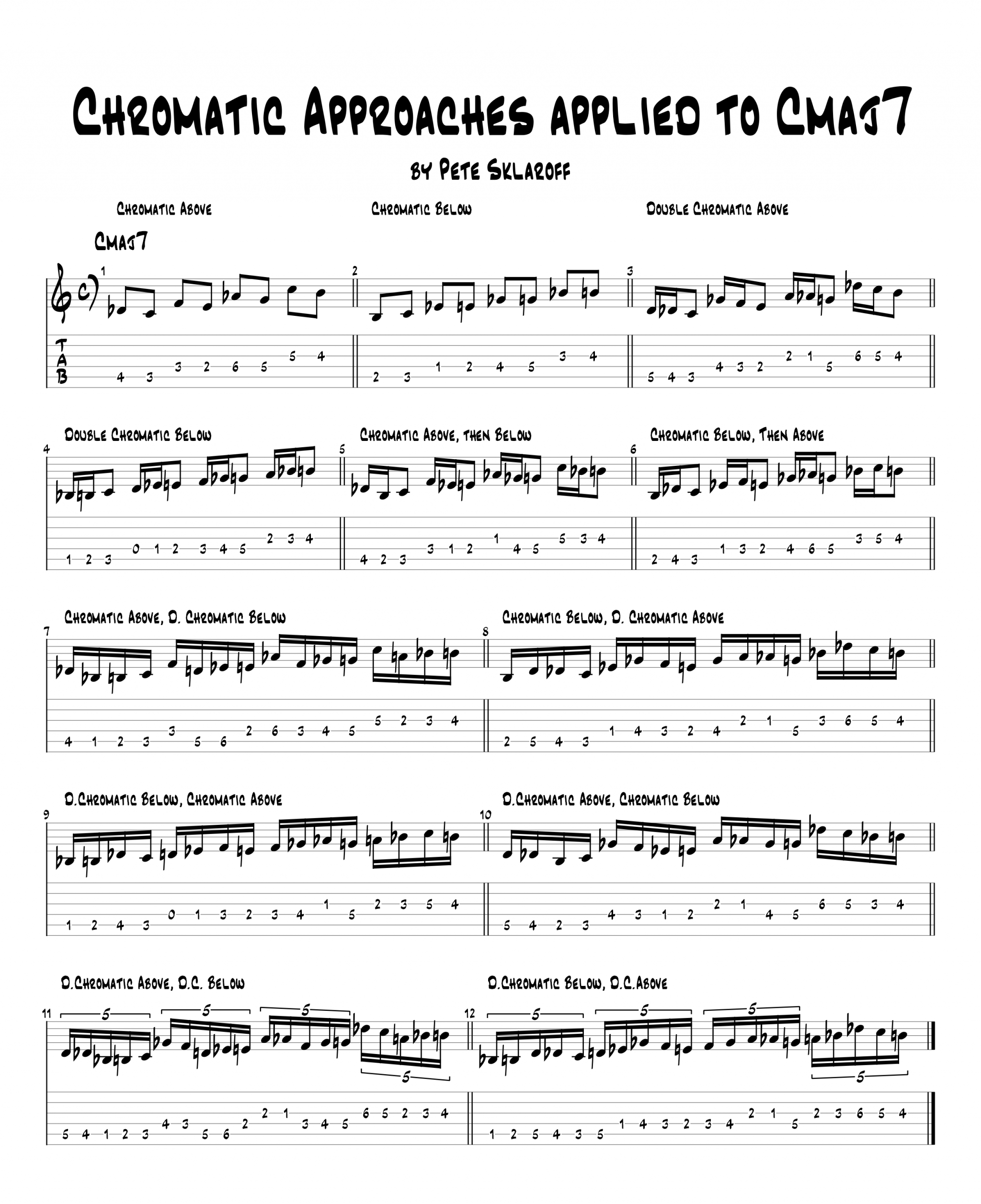 Chromatic Approach Notes