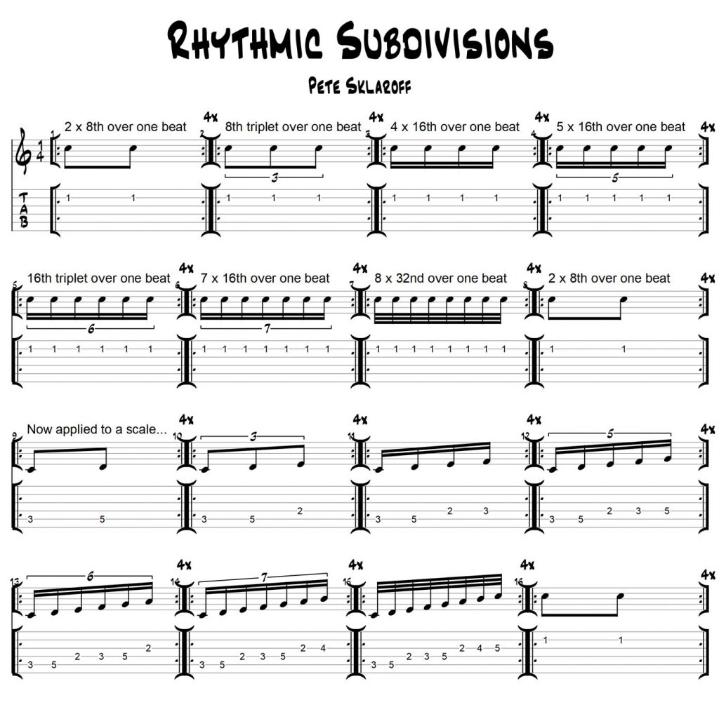 Rhythmic Subdivisions